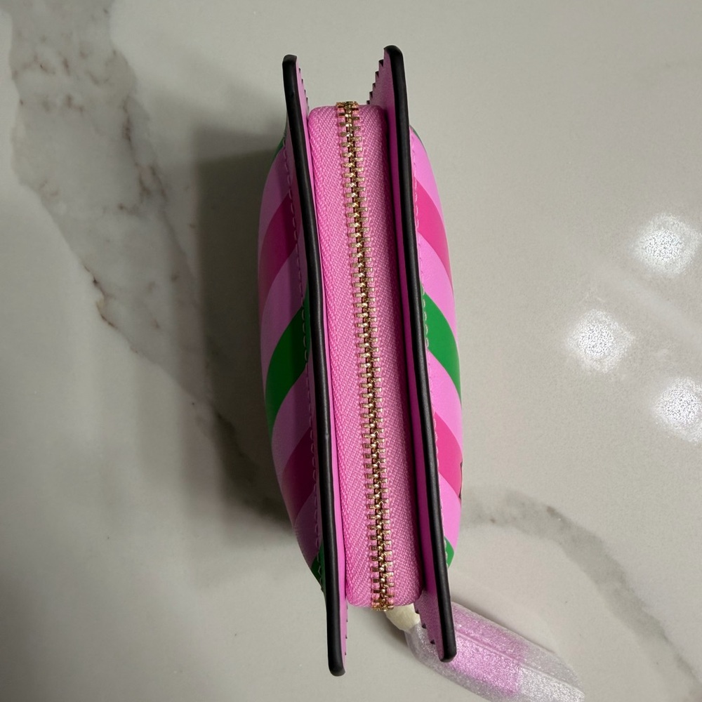 Kate Spade Pink and Green Striped Wallet - Picture 5 of 10
